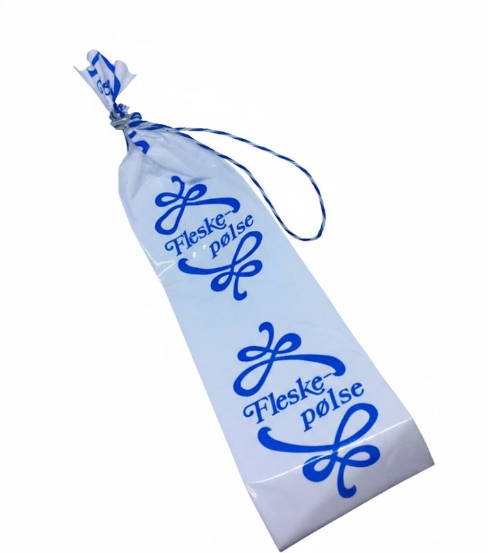 Pork sausage plastic casing 40 mm 50 cm tied 25 pcs 