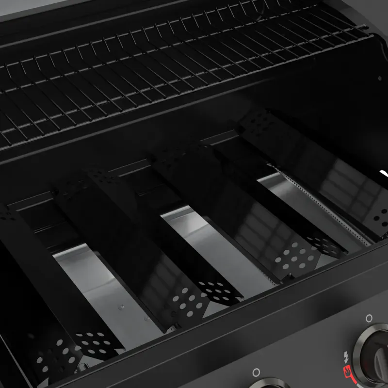 Nexgrill Deluxe 4-Burner Gas Grill with Searing Zone | Black