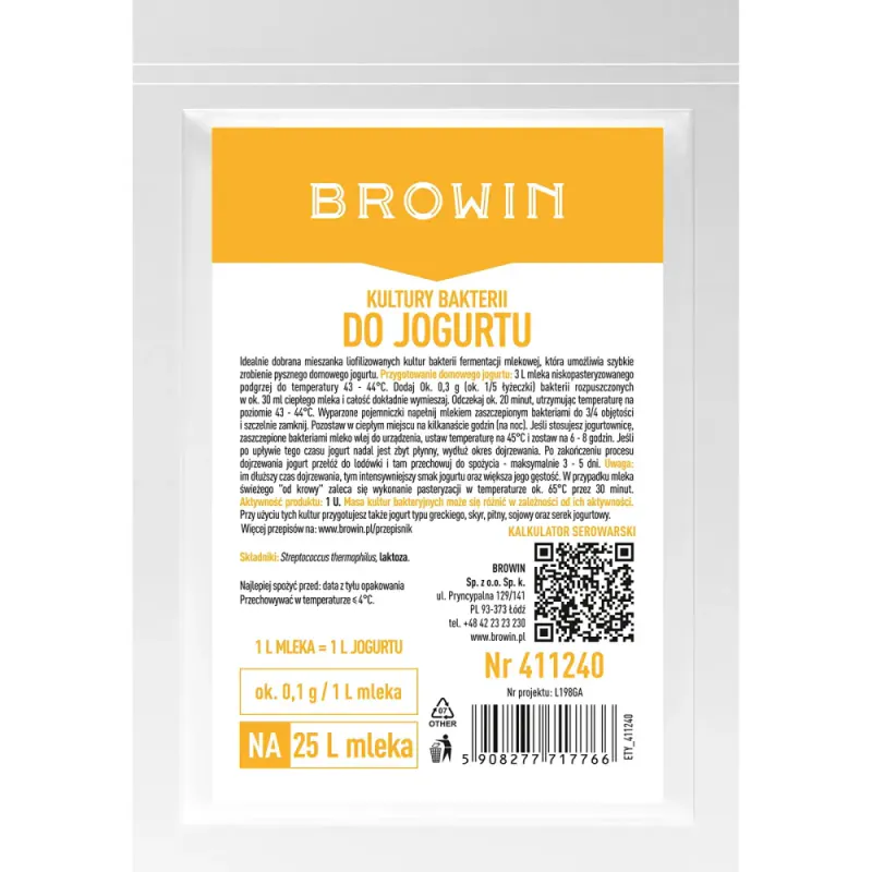 Yoghurt bakteriekultur til hjemmelaget yoghurt